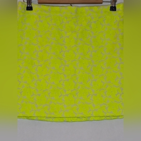J Crew Mini Skirt Yellow - Picture 2 of 6